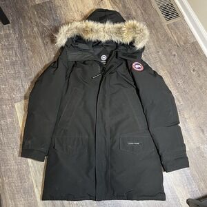 Men's Medium - CANADA GOOSE Langford Parka Down Jacket Fur Hood -Black